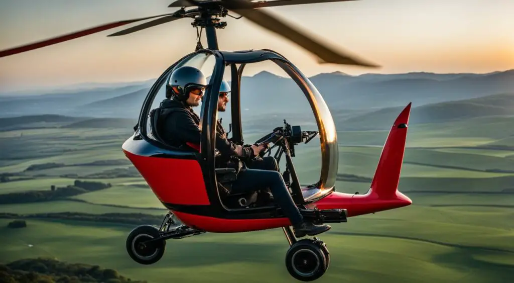 recreational gyrocopter flying
