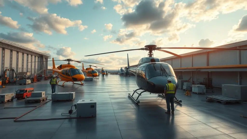 Helicopter Manufacturing Facilities with Skilled