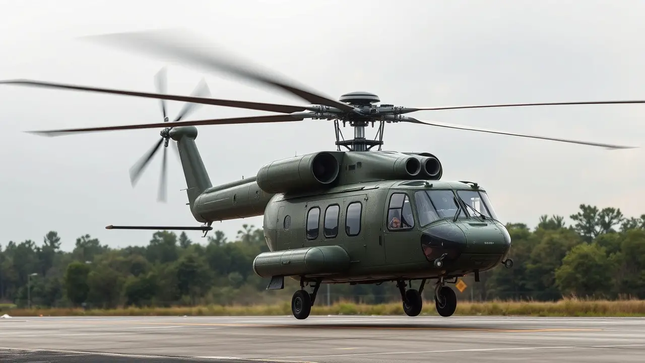 Military Helicopter Flying