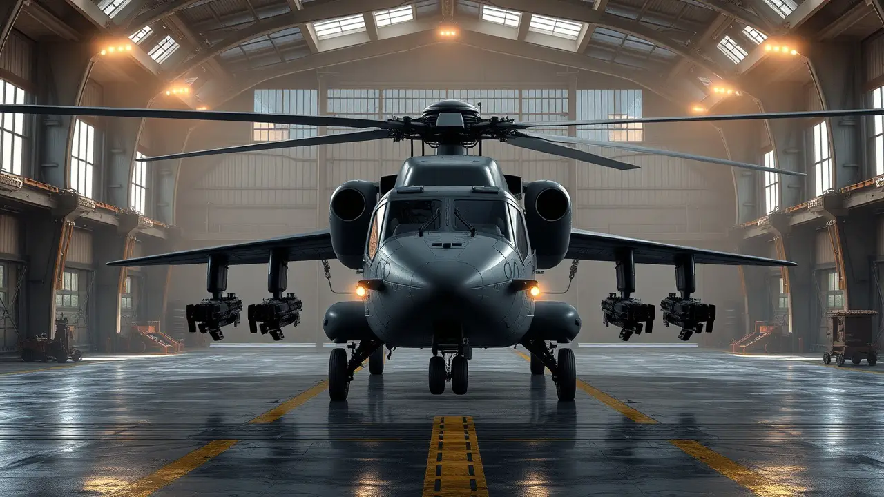 Gunship Helicopter Hangar