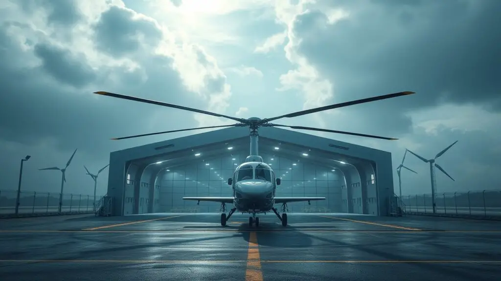 Electric Helicopter Hangar