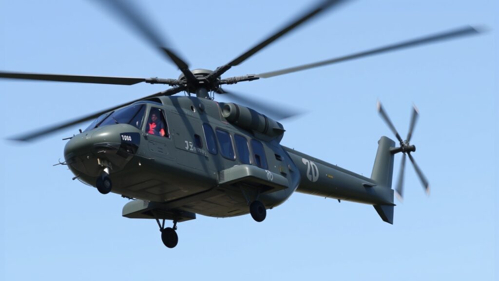 Military Helicopter Flying