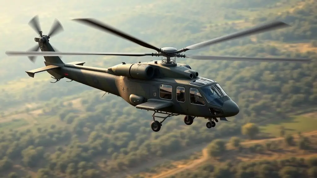 Military Helicopter Flying