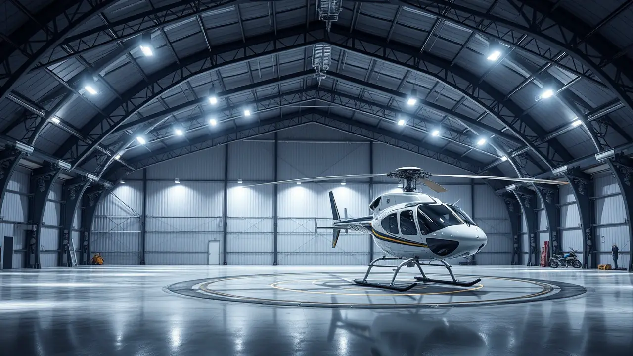 Electric Helicopter Hangar