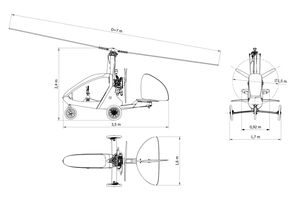 Gyrocopter Drawing